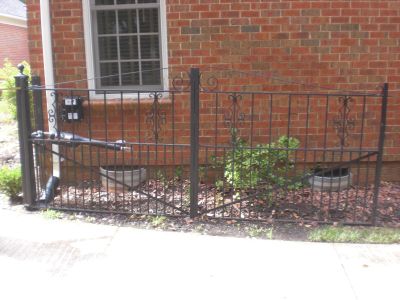 a broken driveway gate