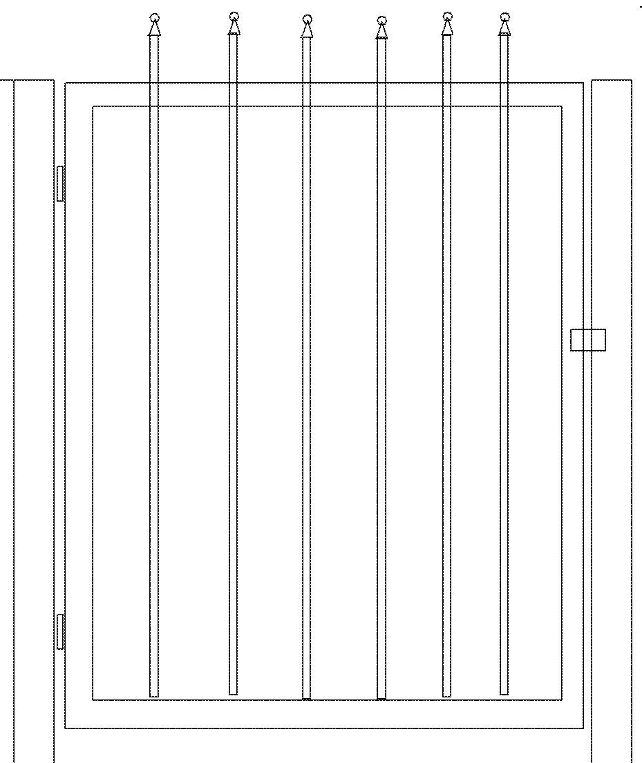3-by-4-aluminum gate